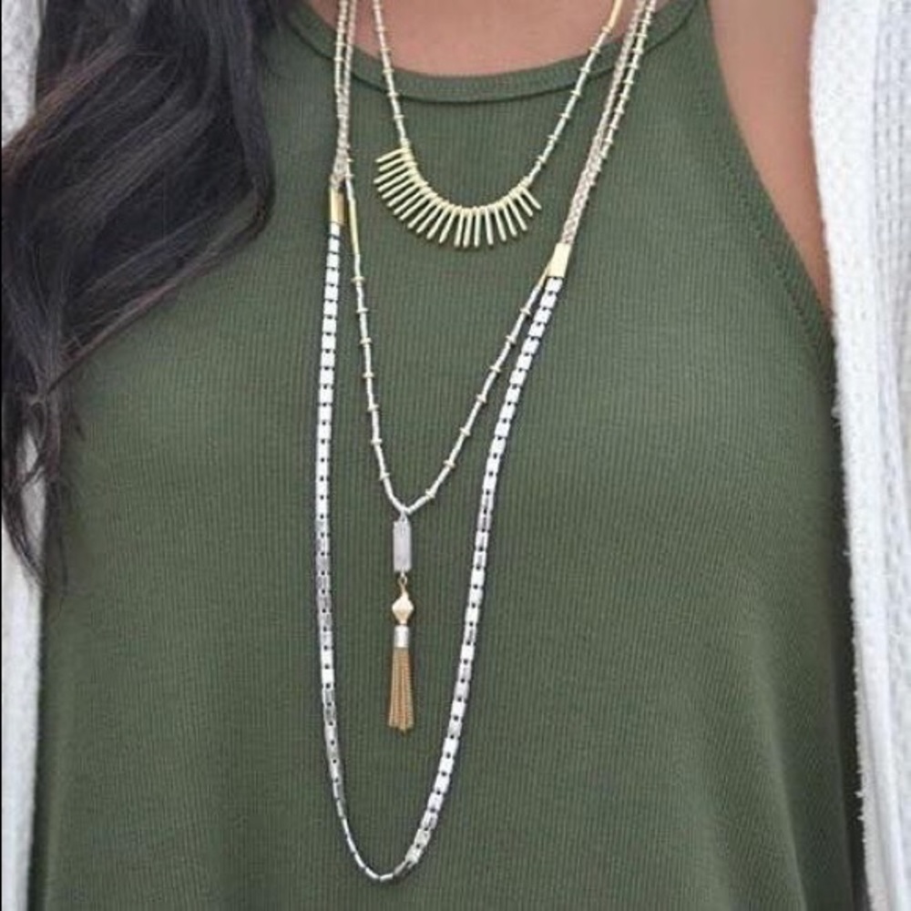 Stella & Dot Riad Layering Necklace-Versatile 7 in 1